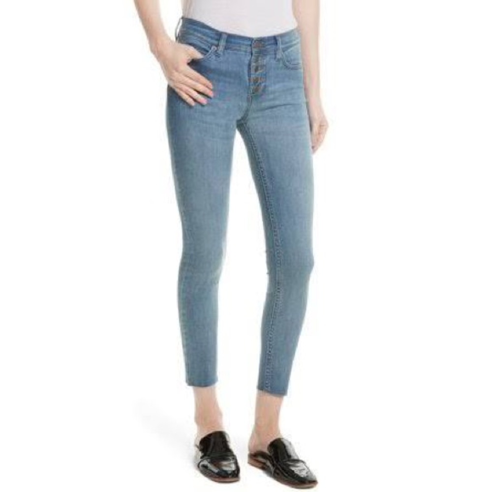 Free people raw hem skinny